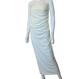 New ~ NAKED WARDROBE ~ Strapless Side Ruched Maxi Dress Size L